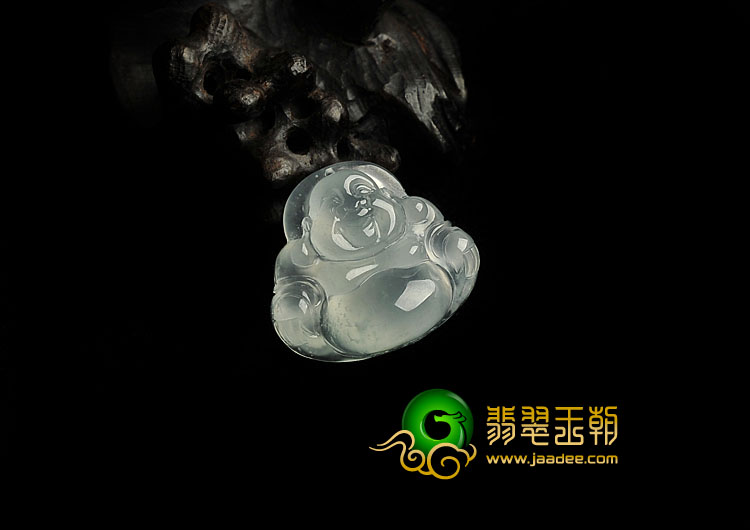 冰玻种缅甸翡翠A货玉佛挂件