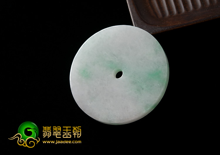 糯冰种飘翠缅甸翡翠A货平安扣挂件