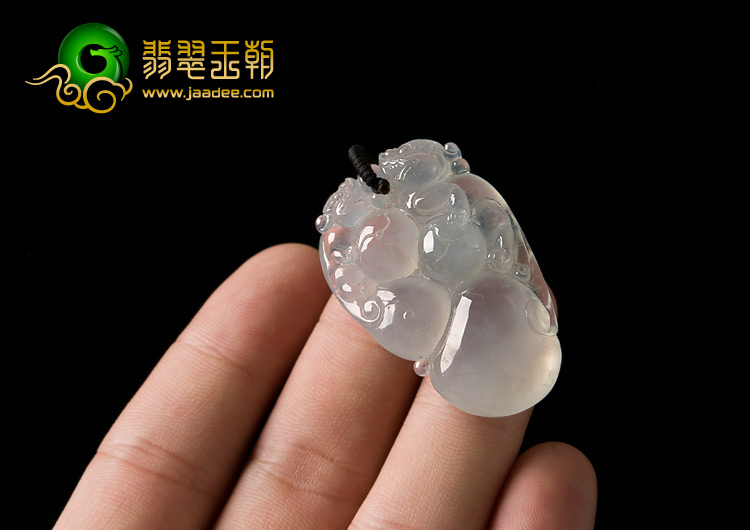 冰玻种缅甸翡翠A货福禄寿挂件