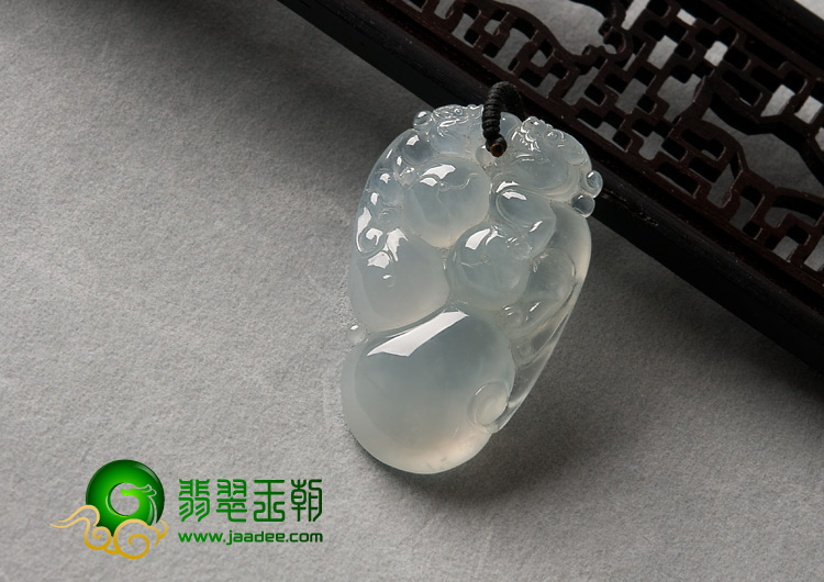 冰玻种缅甸翡翠A货福禄寿挂件