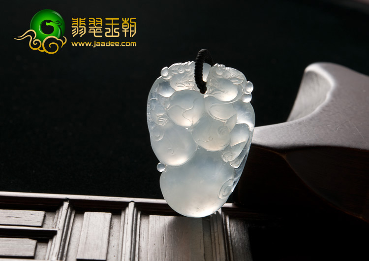 冰玻种缅甸翡翠A货福禄寿挂件