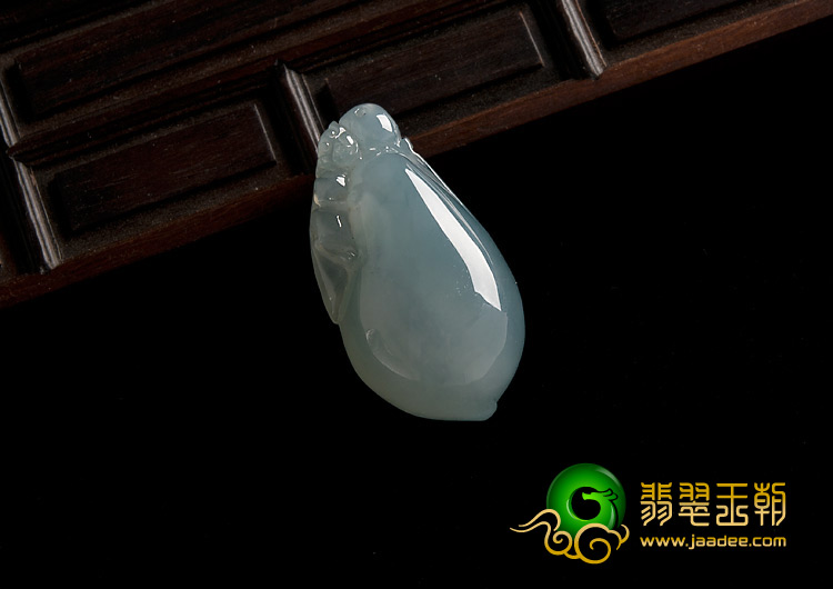冰种晴水缅甸翡翠A货灵猴献寿挂件