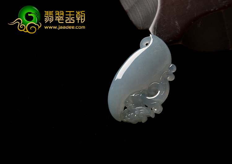 冰种晴水缅甸翡翠A货仿古龙凤挂件