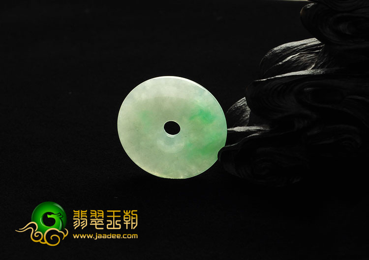糯冰种飘翠缅甸翡翠A货平安扣挂件（单价）