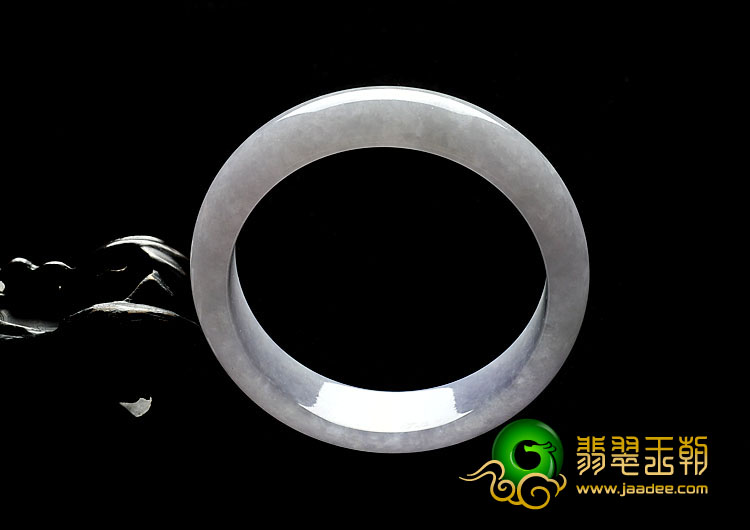 糯冰种淡紫罗兰缅甸翡翠A货手镯（58mm）