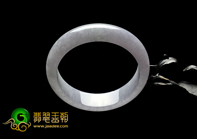 糯冰种淡紫罗兰缅甸翡翠A货手镯（58mm）