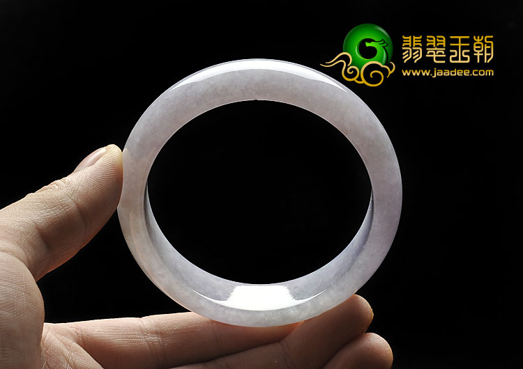 糯冰种淡紫罗兰缅甸翡翠A货手镯（58mm）