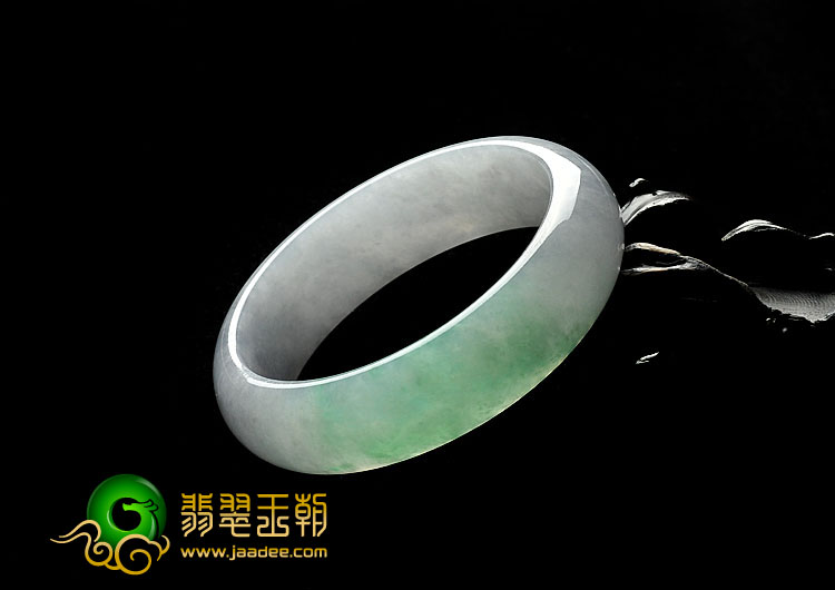 冰种翠色缅甸翡翠A货手镯（59.7mm）