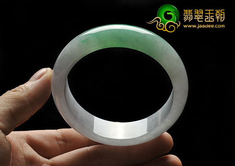 冰种翠色缅甸翡翠A货手镯（59.7mm）