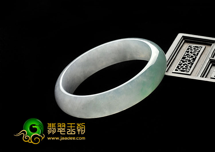 冰种绿晴水缅甸翡翠A货手镯（58.3mm）