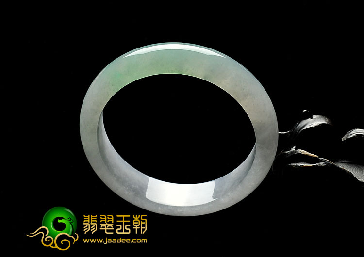 冰种绿晴水缅甸翡翠A货手镯（58.3mm）