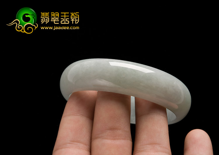 糯冰种淡晴水缅甸翡翠A货手镯（60.5mm）