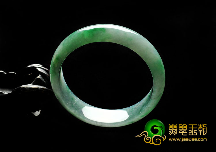 糯冰种飘翠缅甸翡翠A货手镯（59.6mm）