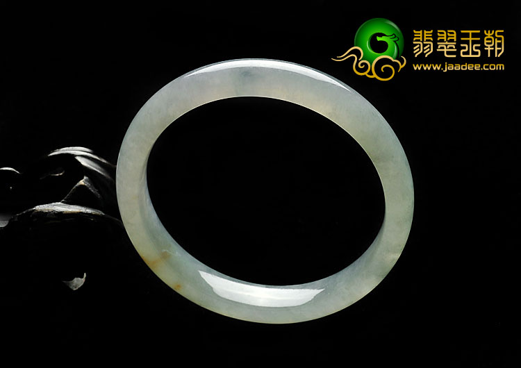 冰种晴水略带黄翡缅甸翡翠A货手镯（56mm）