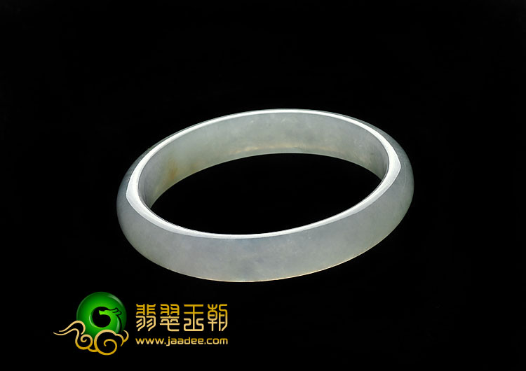 冰种晴水略带黄翡缅甸翡翠A货手镯（56mm）