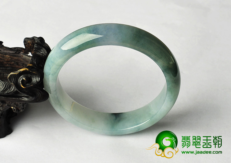 糯冰种飘花缅甸翡翠A货手镯（57.2mm）