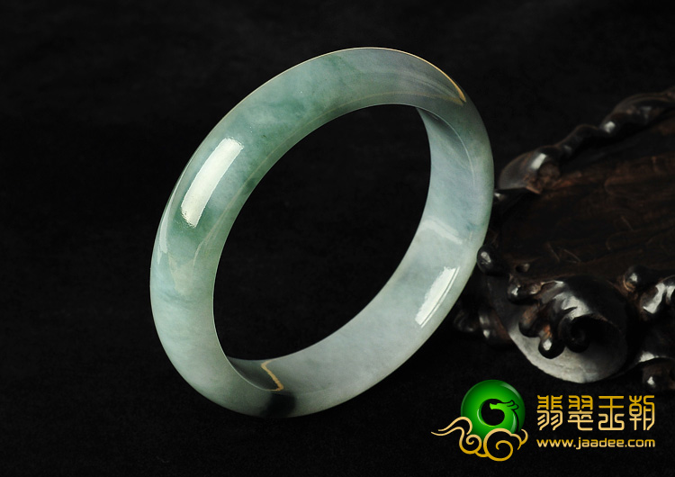 糯冰种飘花缅甸翡翠A货手镯（57.2mm）