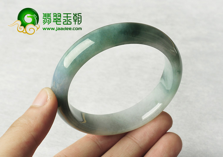 糯冰种飘花缅甸翡翠A货手镯（57.2mm）