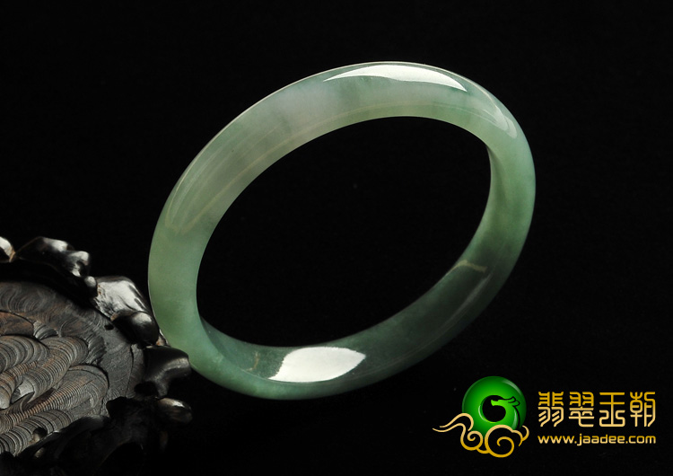 糯冰种晴水缅甸翡翠A货手镯（53.4mm）