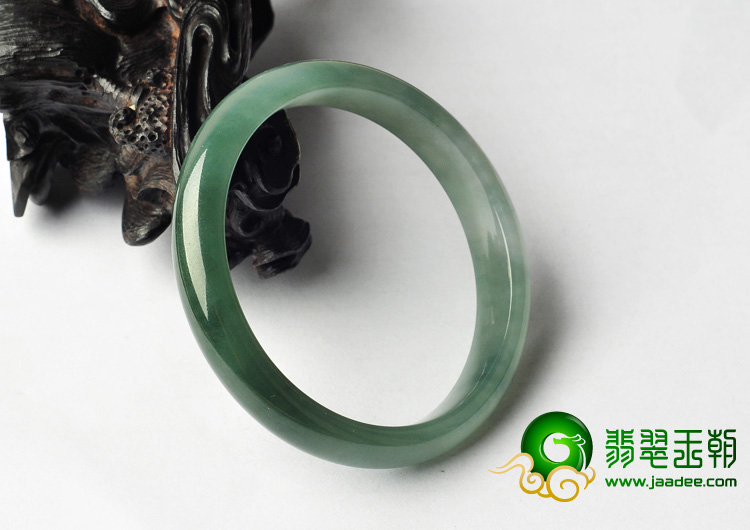 糯冰种晴水缅甸翡翠A货手镯（53.4mm）