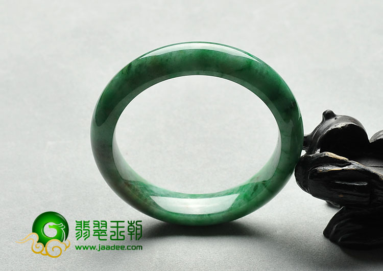 糯冰种黄加绿缅甸翡翠A货手镯（54.2mm）