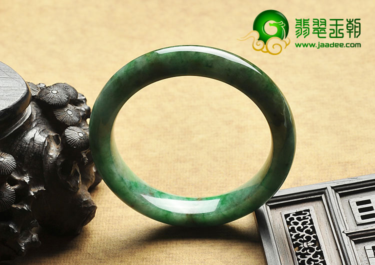 糯冰种黄加绿缅甸翡翠A货手镯（54.3mm）