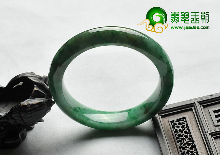 糯冰种黄加绿缅甸翡翠A货手镯（54.3mm）