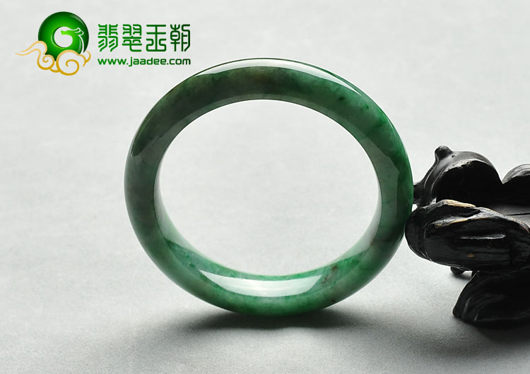 糯冰种黄加绿缅甸翡翠A货手镯（54.3mm）