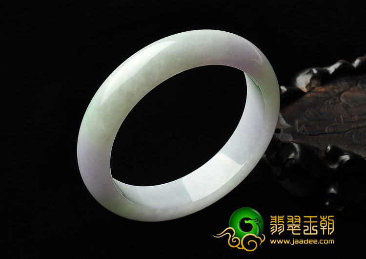 糯冰种春色缅甸翡翠A货手镯（58.4mm）