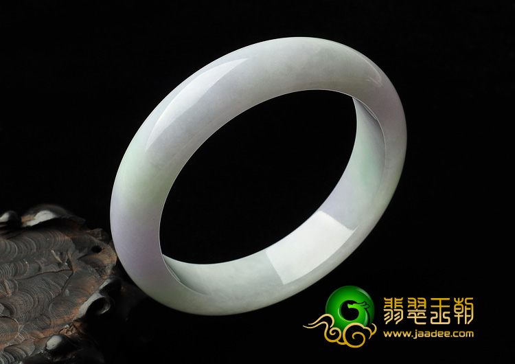 糯冰种春色缅甸翡翠A货手镯（58.4mm）