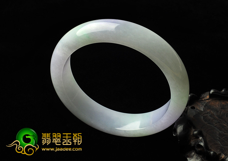 糯冰种春色缅甸翡翠A货手镯（58.4mm）