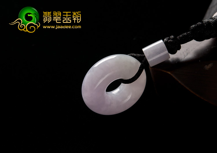 糯冰种紫罗兰缅甸翡翠A货平安扣挂件