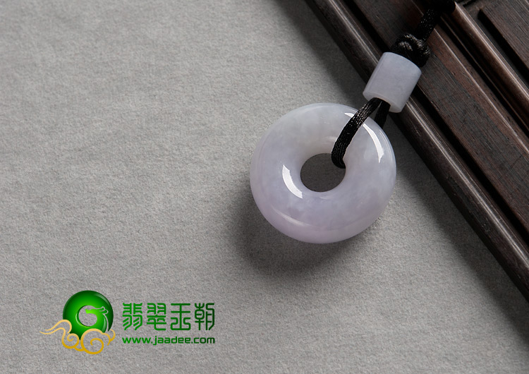 糯冰种紫罗兰缅甸翡翠A货平安扣挂件