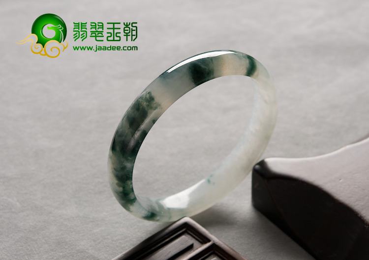 冰种飘花缅甸翡翠A货手镯（59.2mm）
