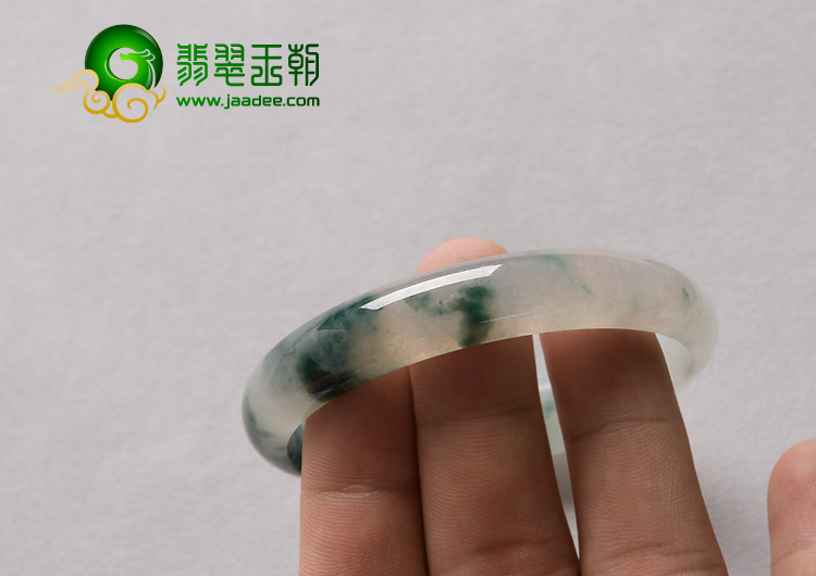 冰种飘花缅甸翡翠A货手镯（59.2mm）