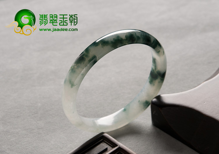 冰种飘花缅甸翡翠A货手镯（59.2mm）
