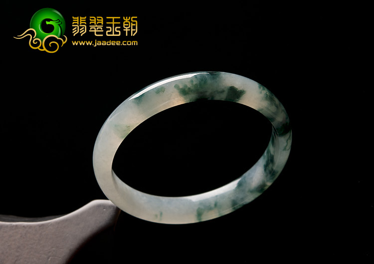 冰种飘花缅甸翡翠A货手镯（59.2mm）
