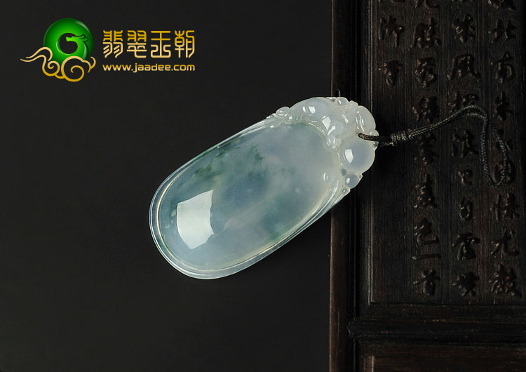 冰种飘花缅甸翡翠A货平安福挂件