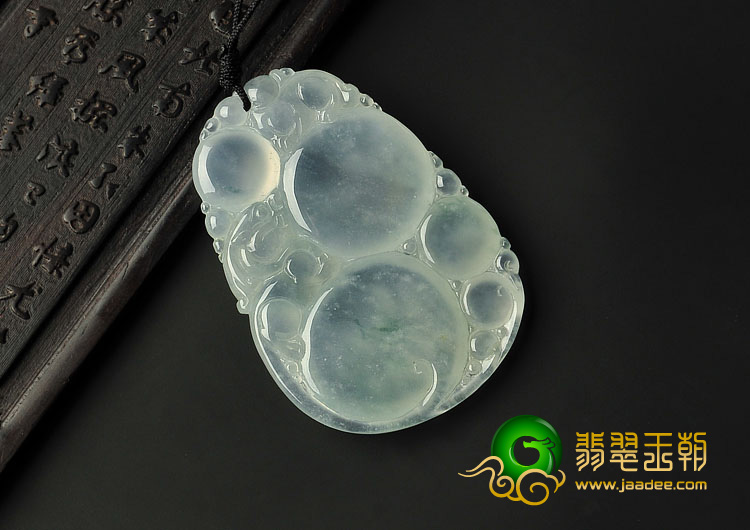 冰种略飘花缅甸翡翠A货福禄寿挂件
