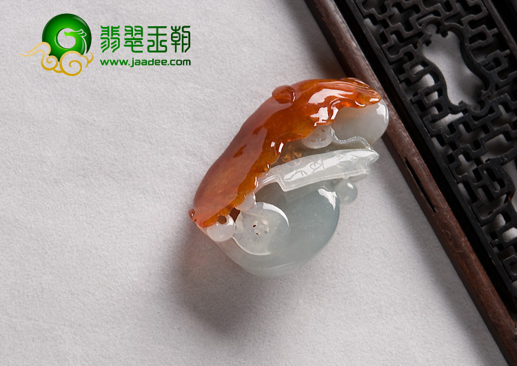 冰种红翡缅甸翡翠A货年年有余挂件
