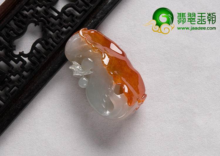 冰种红翡缅甸翡翠A货年年有余挂件