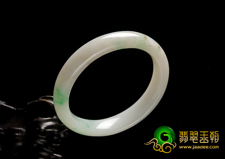 糯冰种飘翠缅甸翡翠A货手镯（57.7mm）