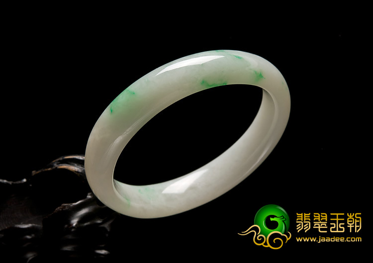 糯冰种飘翠缅甸翡翠A货手镯（57.7mm）