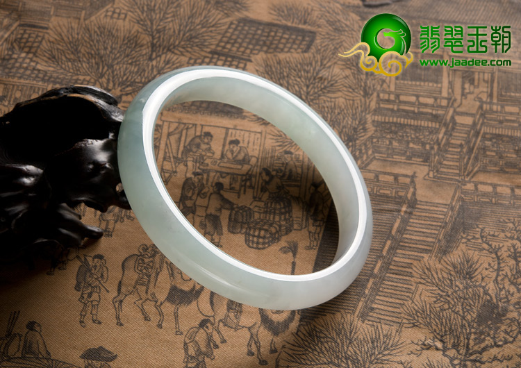 糯冰种晴水缅甸翡翠A货手镯（57.7mm）
