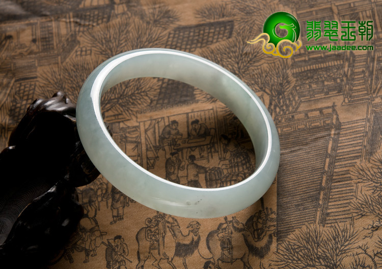 糯冰种晴水缅甸翡翠A货手镯（57.2mm）
