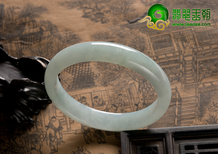 糯冰种晴水缅甸翡翠A货手镯（57.2mm）