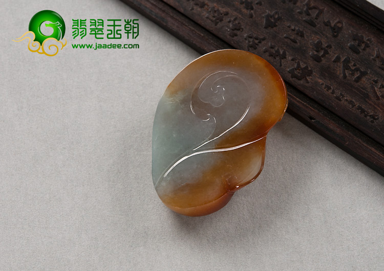 糯冰种红黄翡缅甸翡翠A货龙头如意挂件