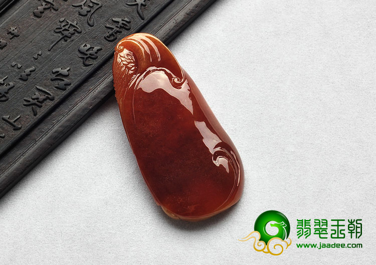 糯冰种红黄翡缅甸翡翠A货鸟语花香挂件
