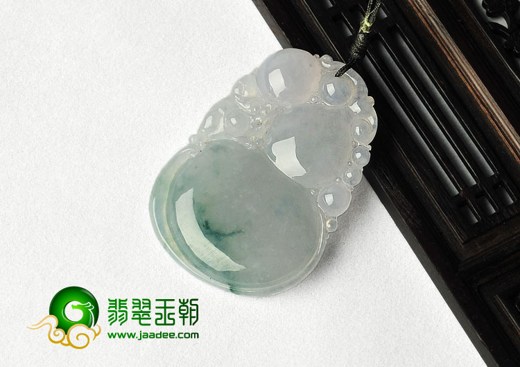 (超值推荐)冰种飘花缅甸翡翠A货福禄寿挂件
