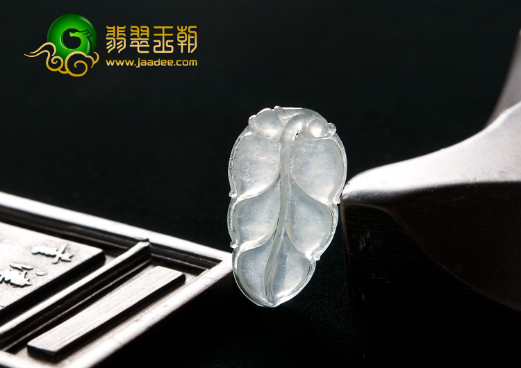 冰玻种缅甸翡翠A货叶子挂件（单价）